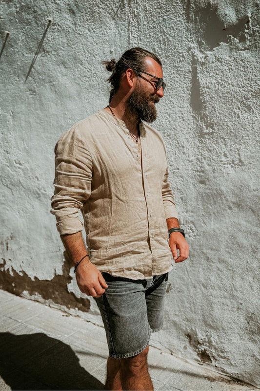 Outfit by Tomáš linen shirt Beige natural
