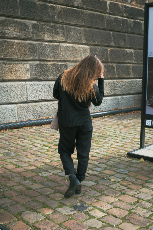 Women’s Straight-leg Linen Pants - loose fit