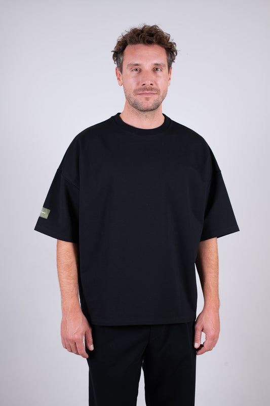 Pánské mikinové tričko z biobavlny Black - loose fit