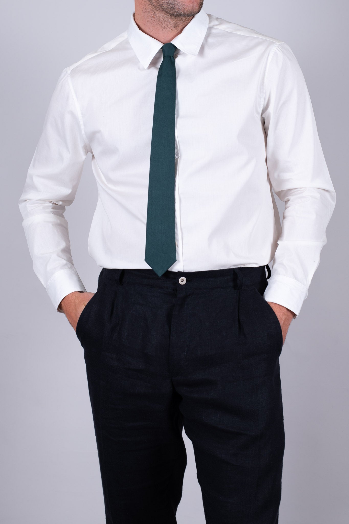 Pánske ľanové nohavice Loose-fit