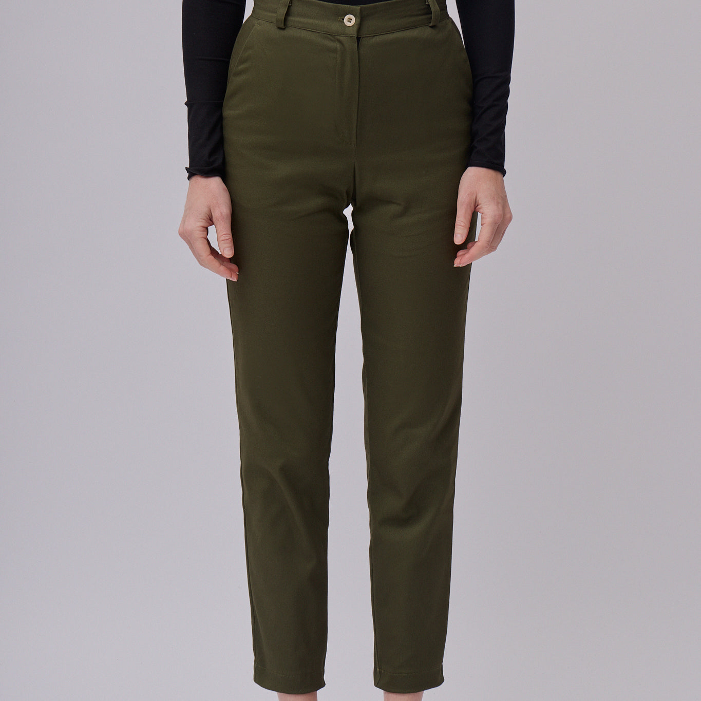 Women’s cotton chino trousers - regular fit