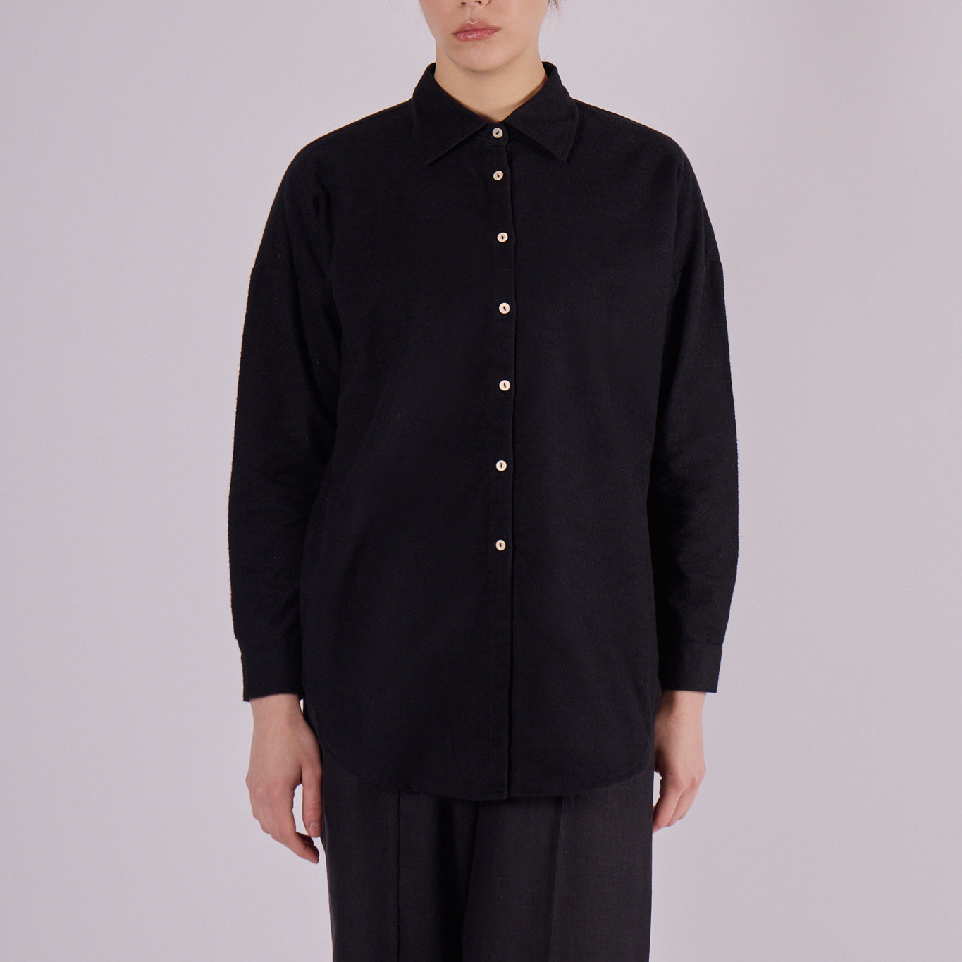 Dámská flanelová košile s límečkem loose fit