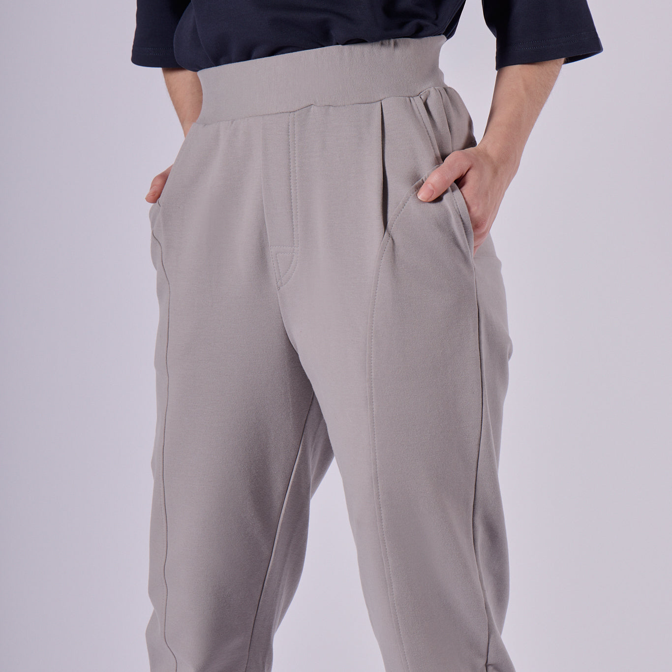 Women sweatpants organic cotton brushed - loose fit