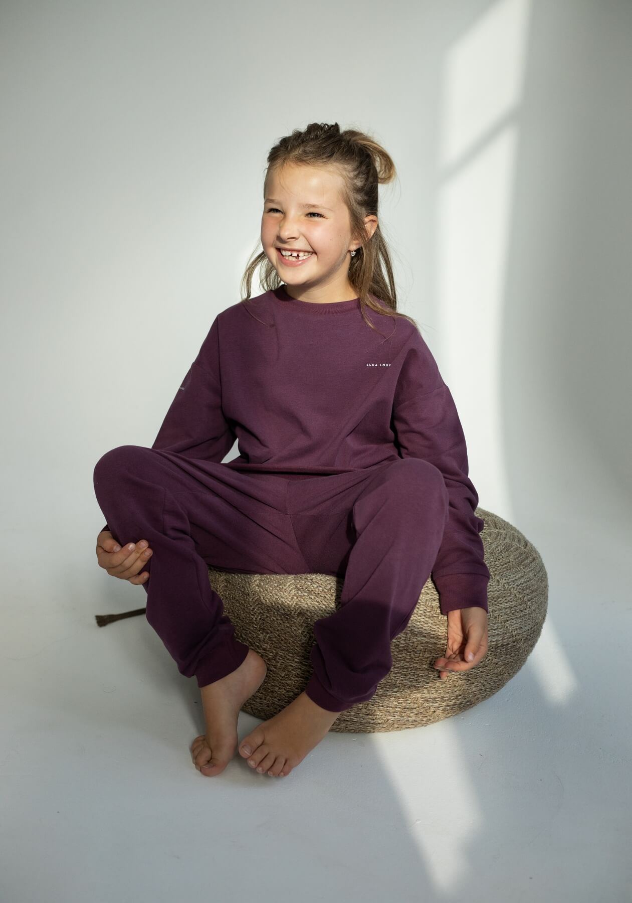 Children's Sweatshirt organic cotton Purple - Oversized