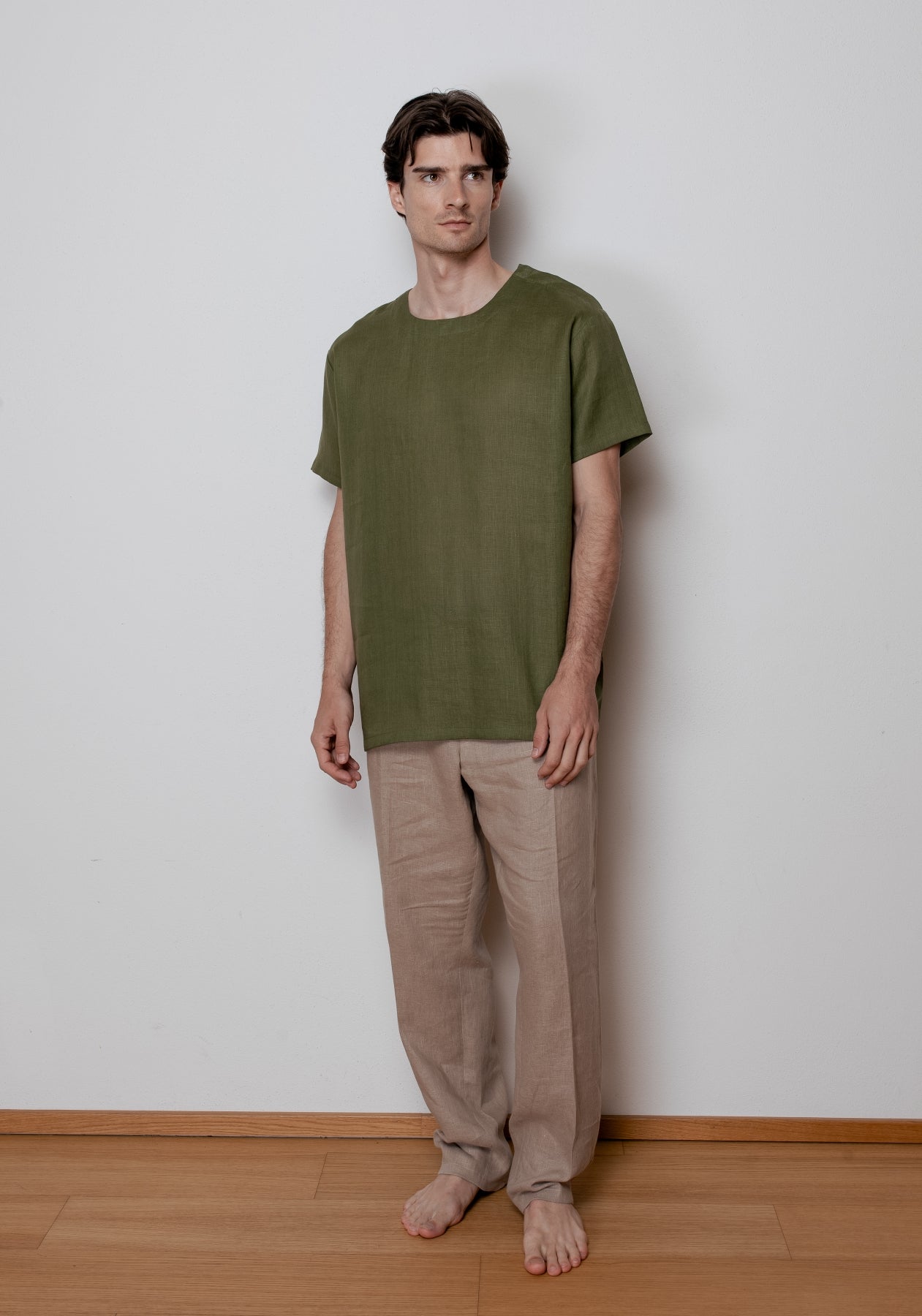 Pánské lněné tričko - regular