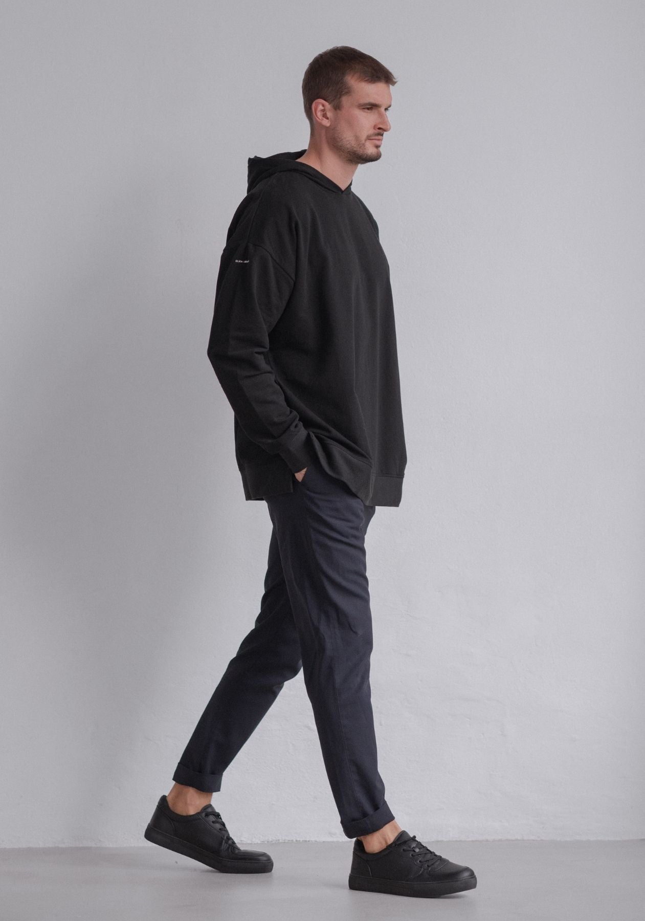 Men sweatshirt organic cotton brushed - Oversized