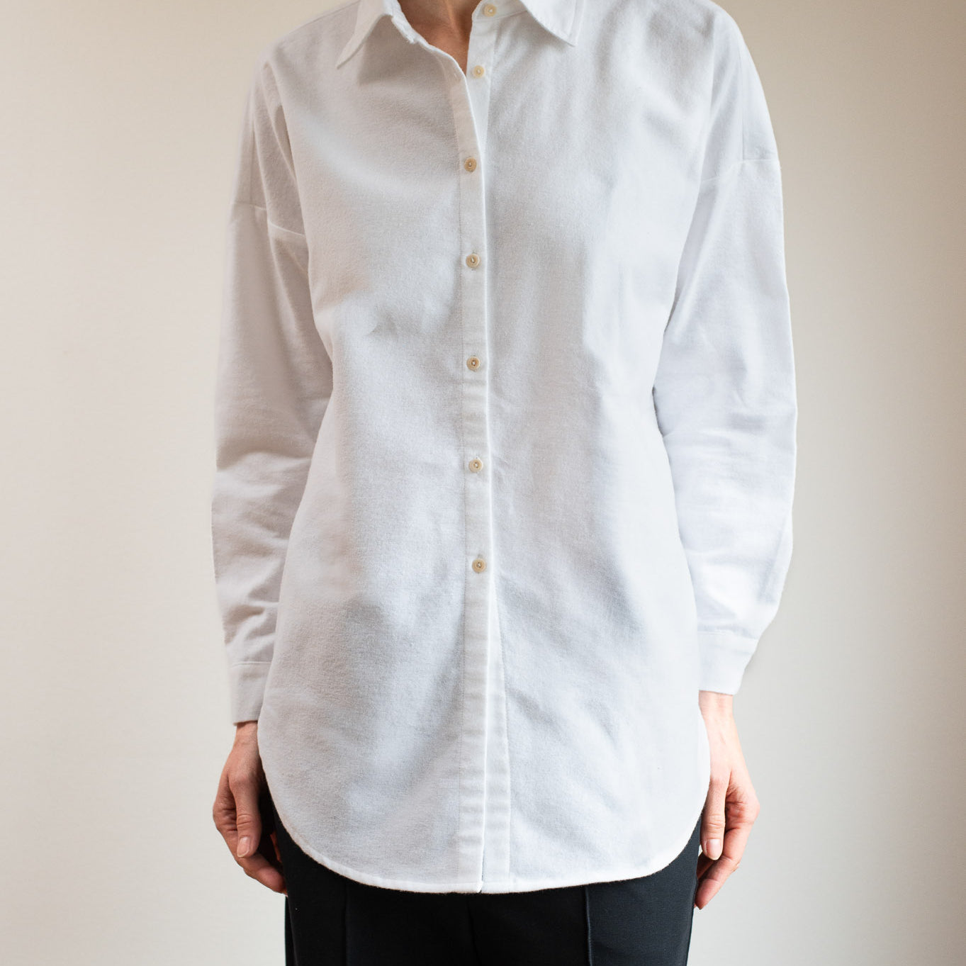 Women’s Flannel Shirt with Collar Loose Fit