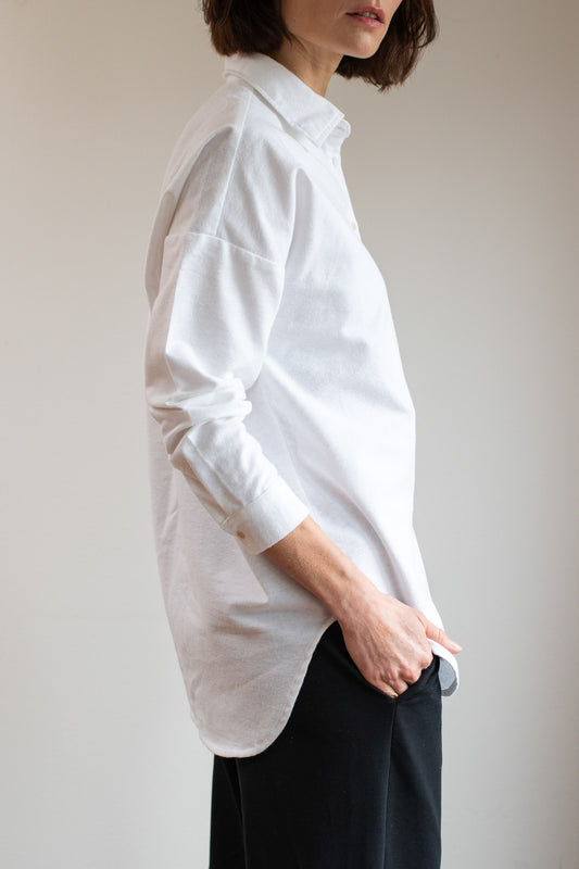 Women’s Flannel Shirt with Collar Loose Fit