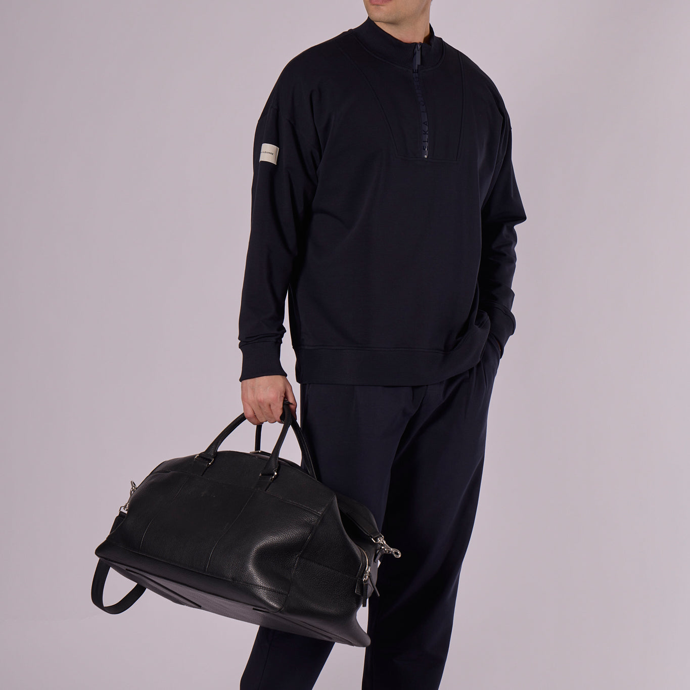 Men Sweatshirt zip-up organic cotton - Loose fit