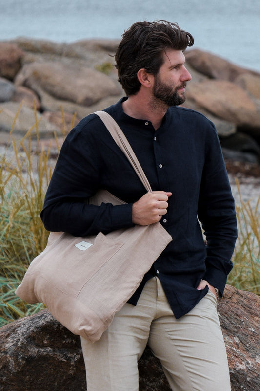 Outfit by Honza | Linen shirt Deep blue