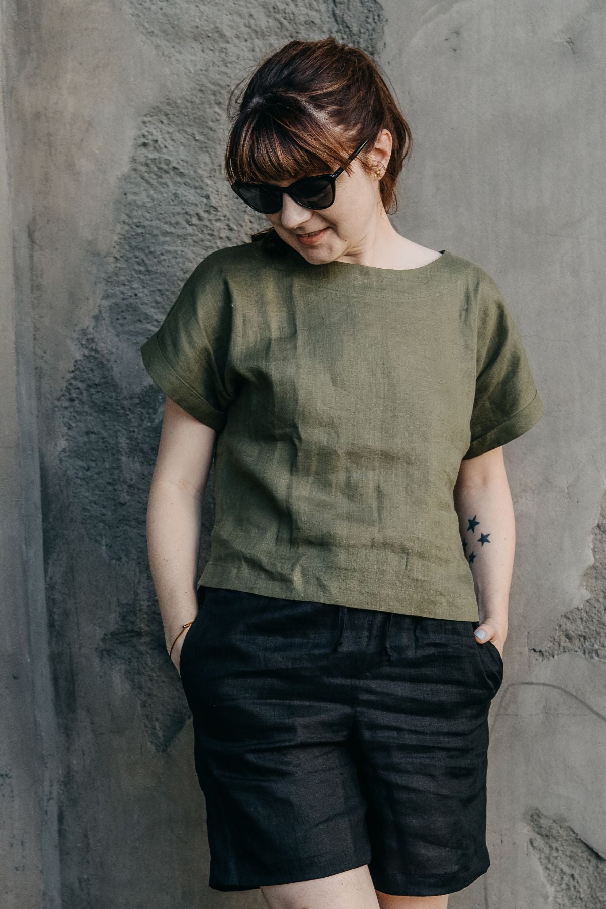 Outfit by Kristýna Hadačová | Linen top & shorts