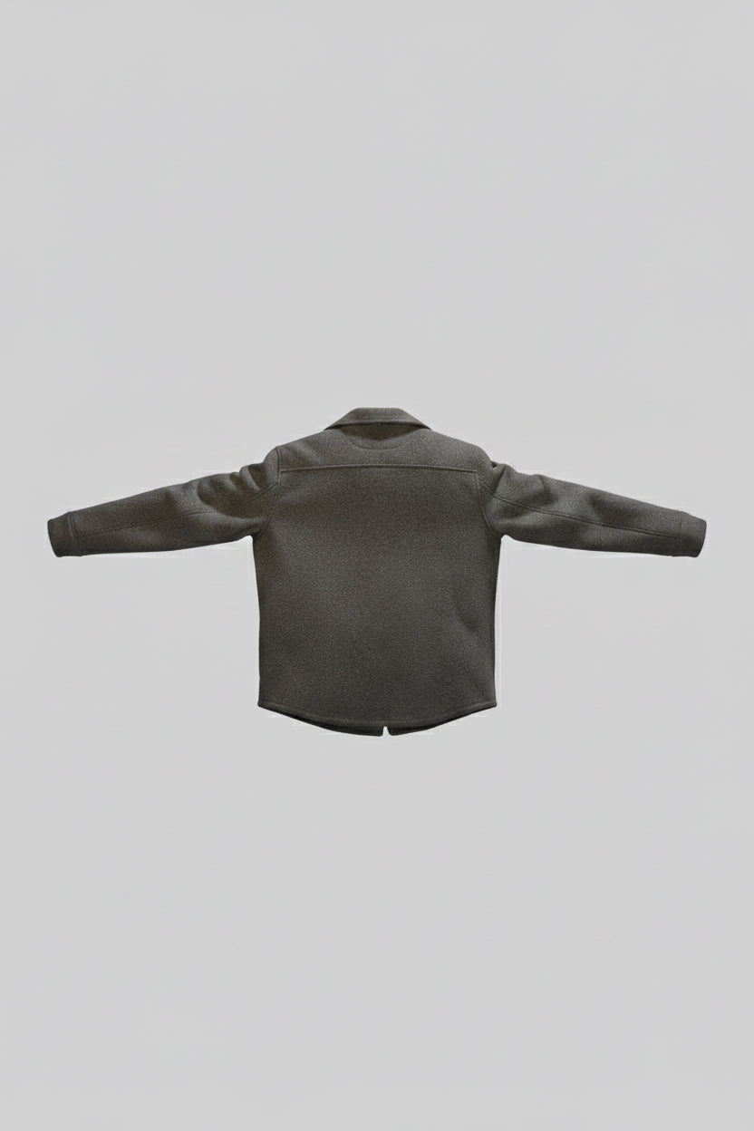 Dámský vlněný kabát Dark gray - Loose fit