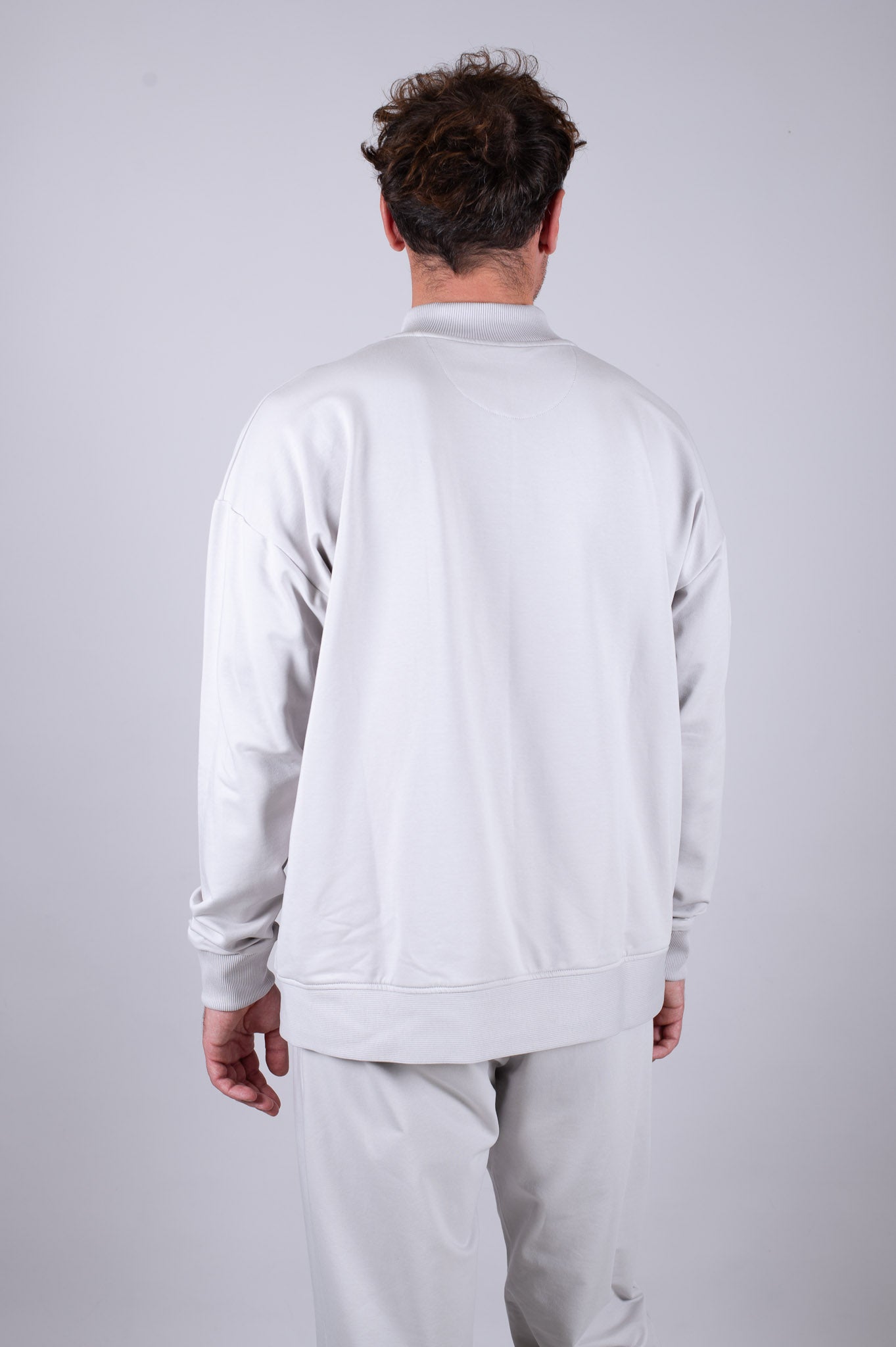 Pánská Mikina zip-up Pearl gray Loose fit - update