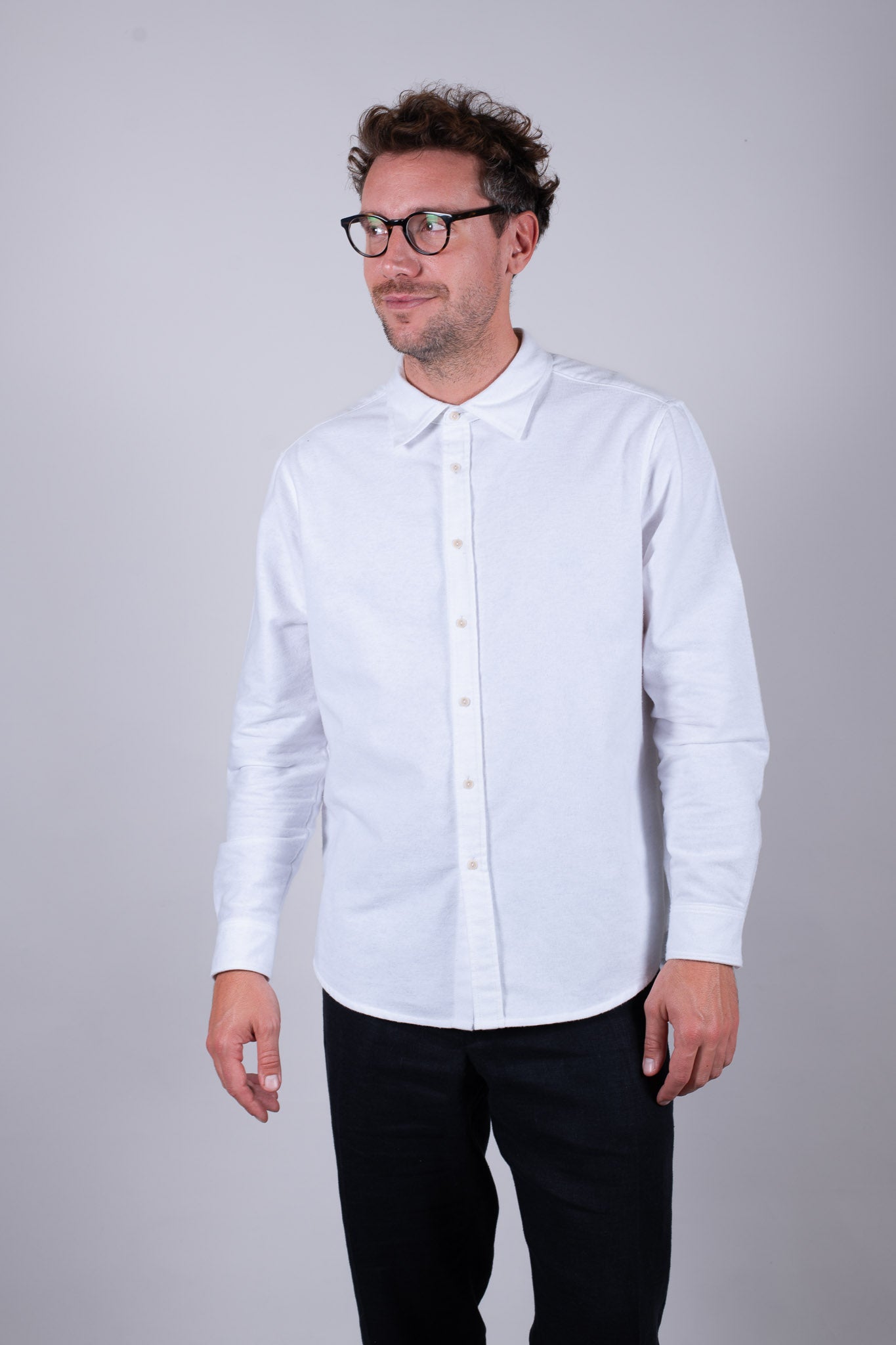 Koszula męska flanelowa z kołnierzykiem - regular fit