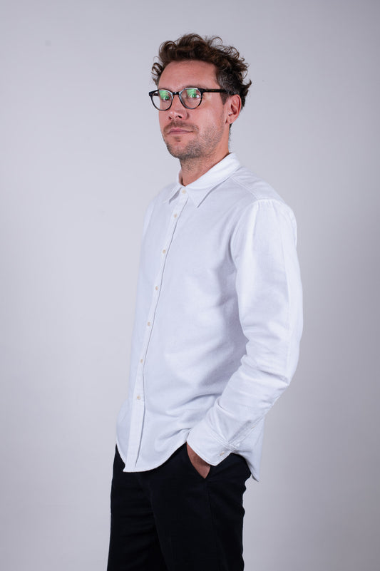 Men's flannel shirt with collar - regular fit