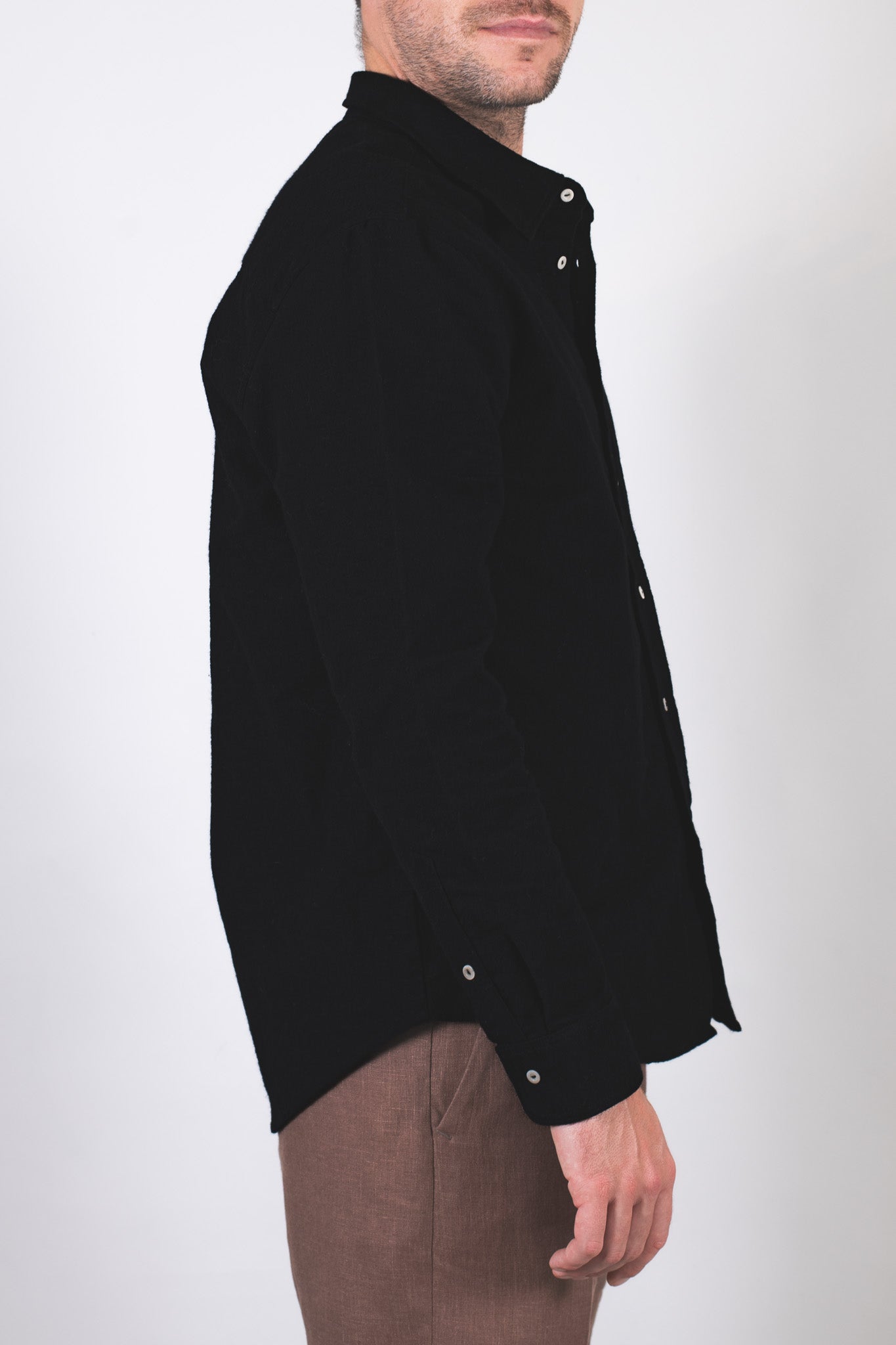 Koszula męska flanelowa z kołnierzykiem - regular fit