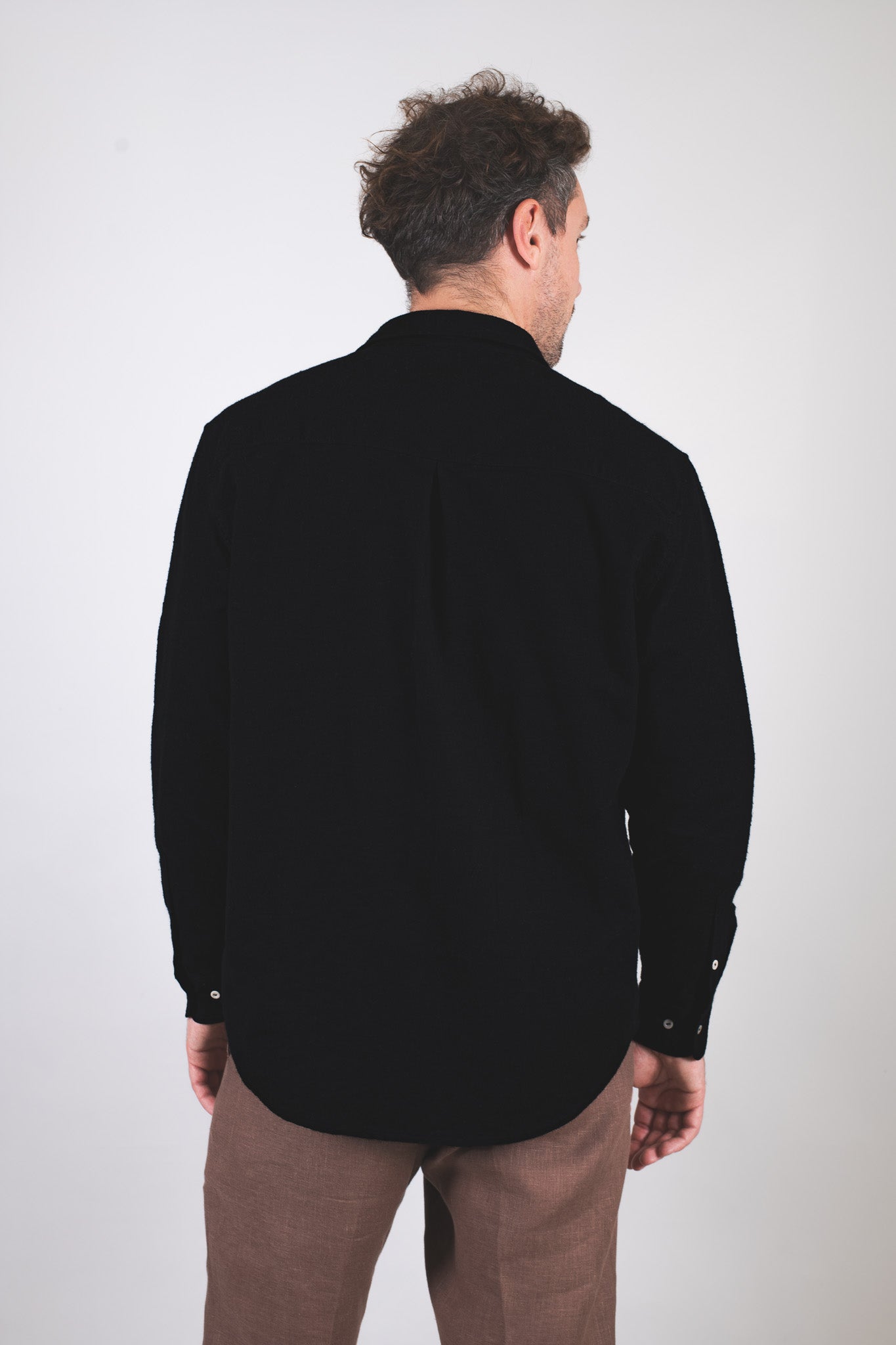 Koszula męska flanelowa z kołnierzykiem - regular fit