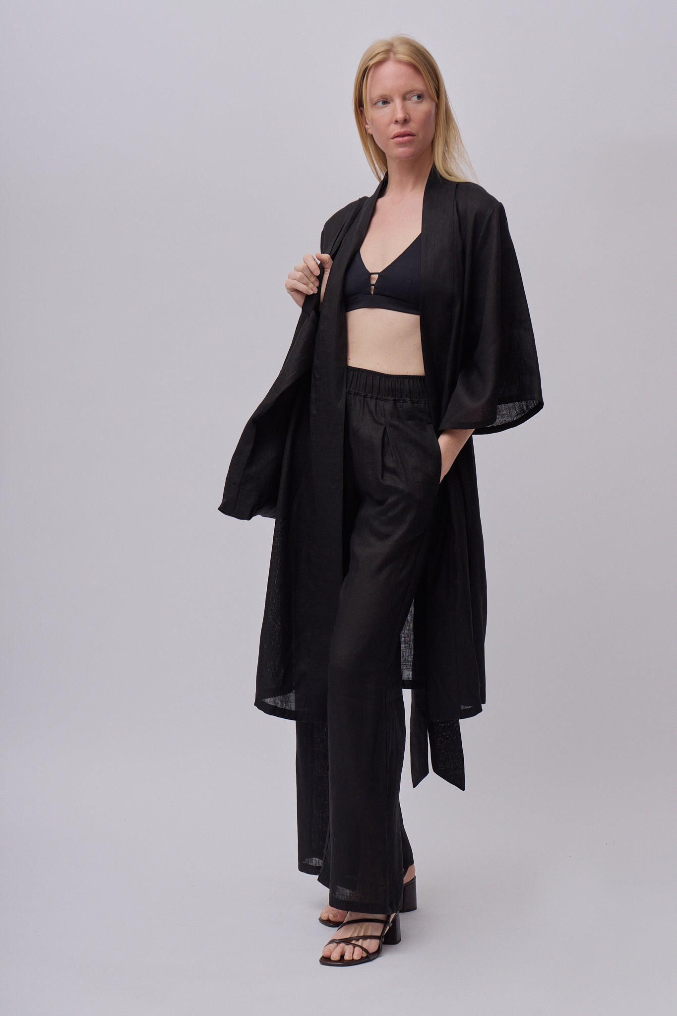 Women’s linen kimono dress 