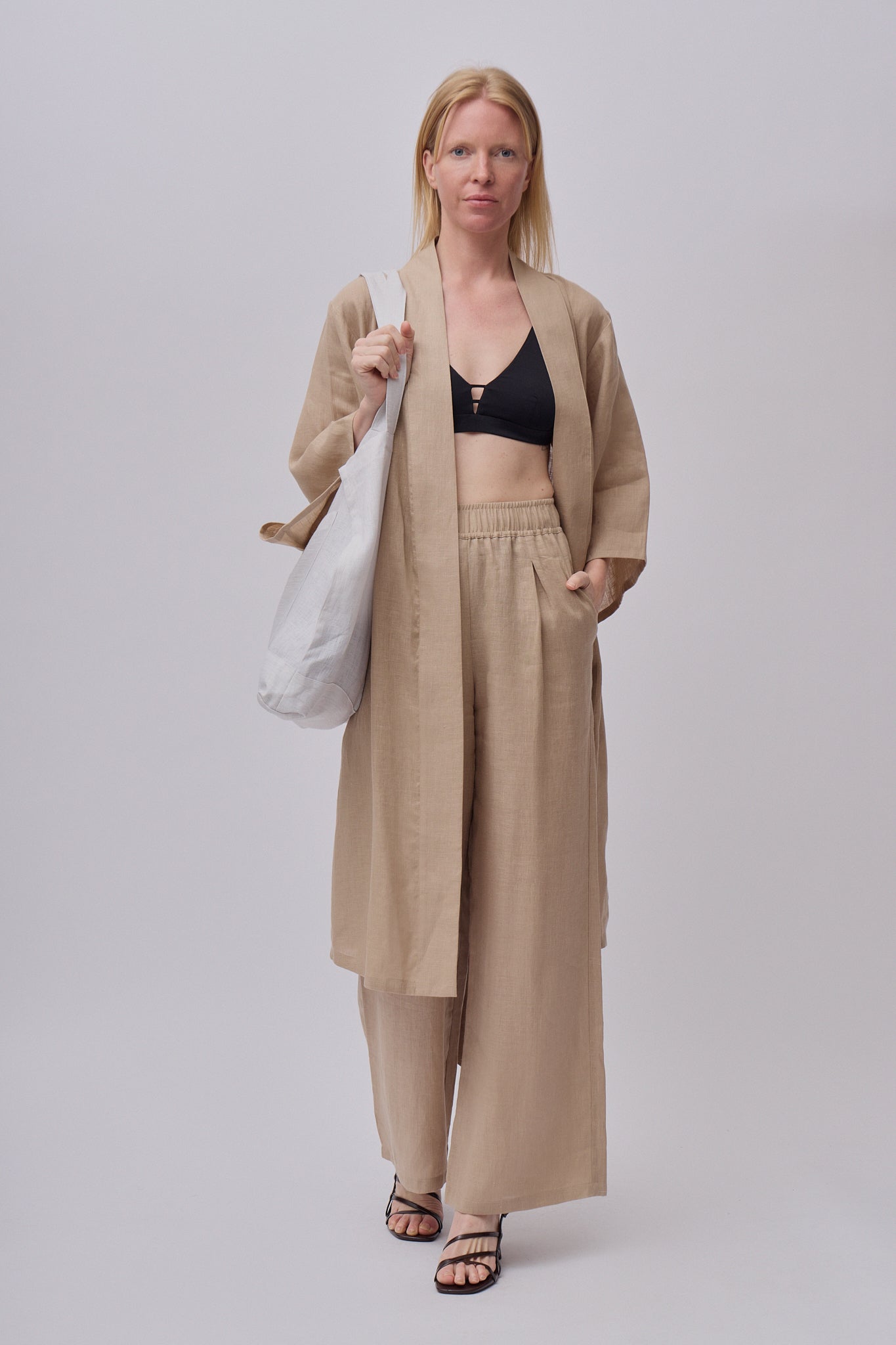 Women’s linen kimono dress 