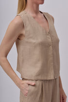 Women’s linen vest