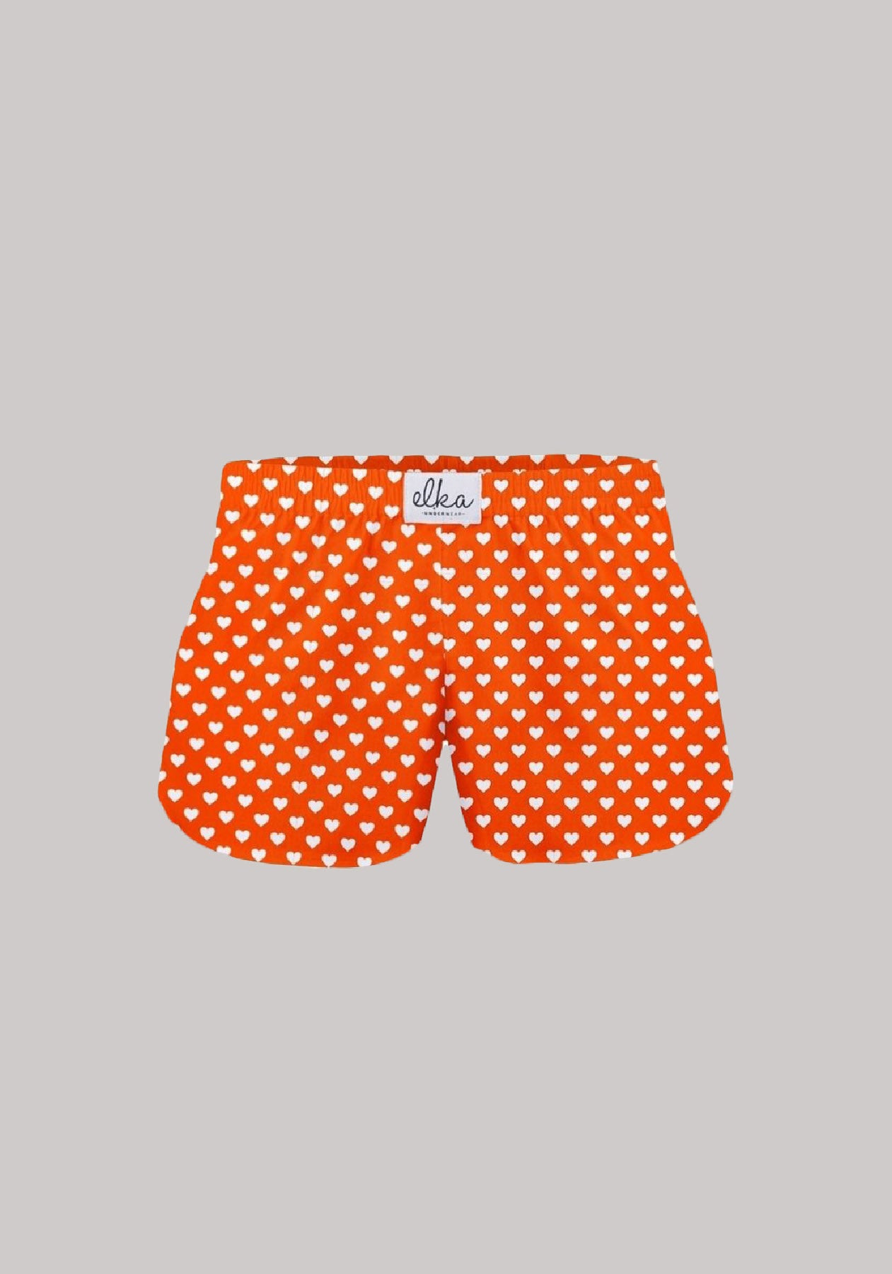 Kids Boxershorts Red-orange with hearts