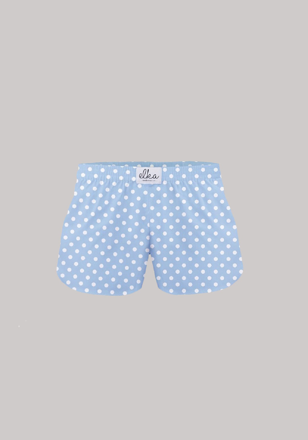 Kids Boxershorts Light blue with polka dots