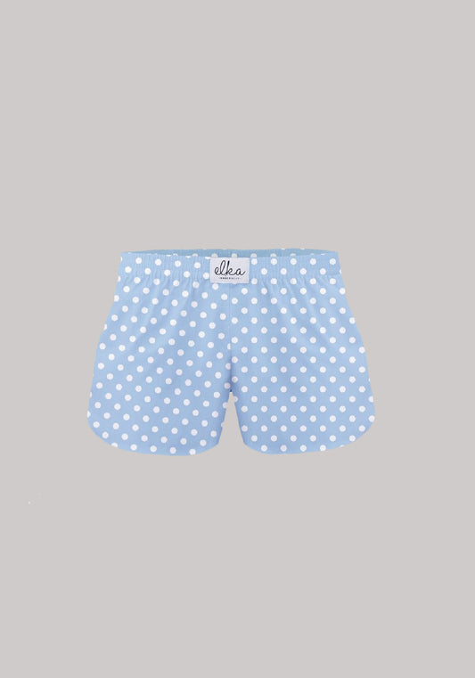 Kids Boxershorts Light blue with polka dots