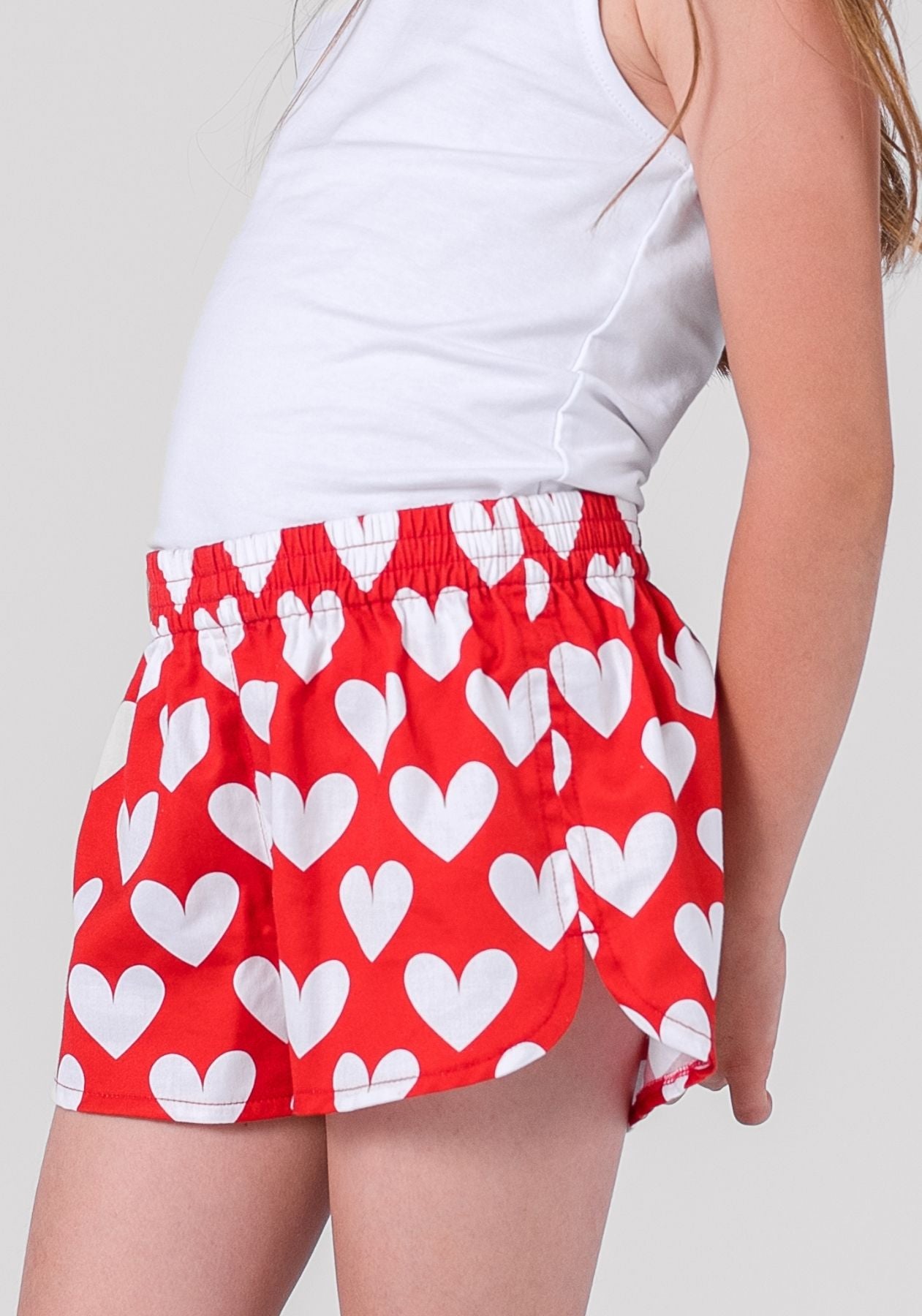 Kids Boxershorts Red with hearts
