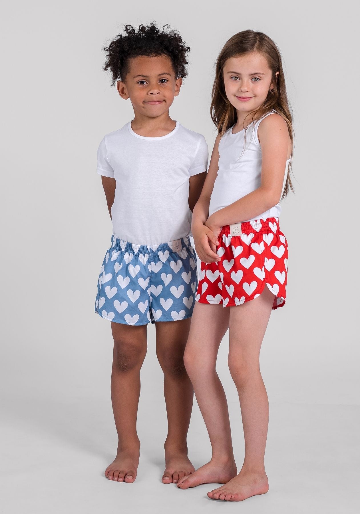 Kids Boxershorts Red with hearts