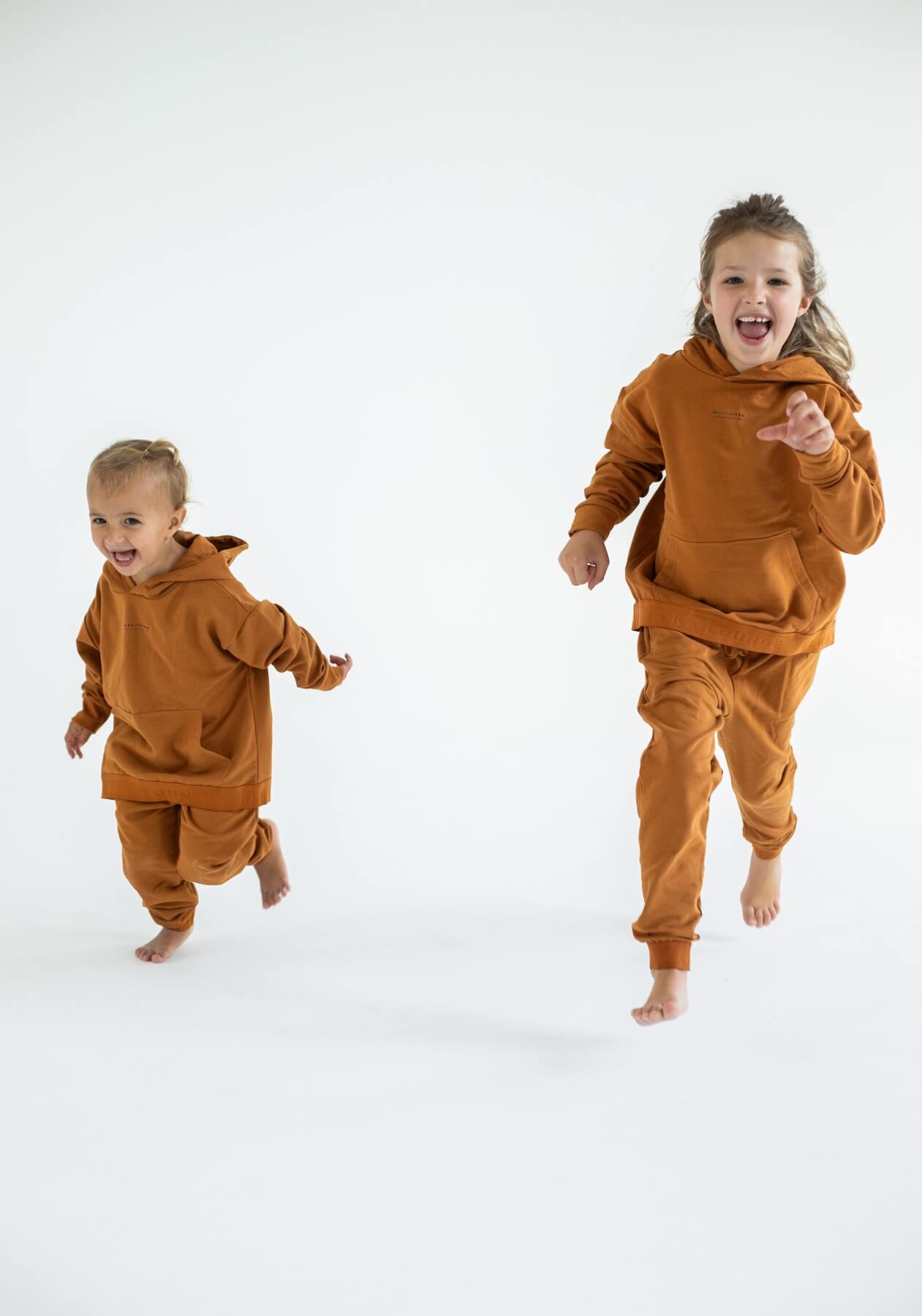 Kids sweatpants organic cotton Burnt ochre