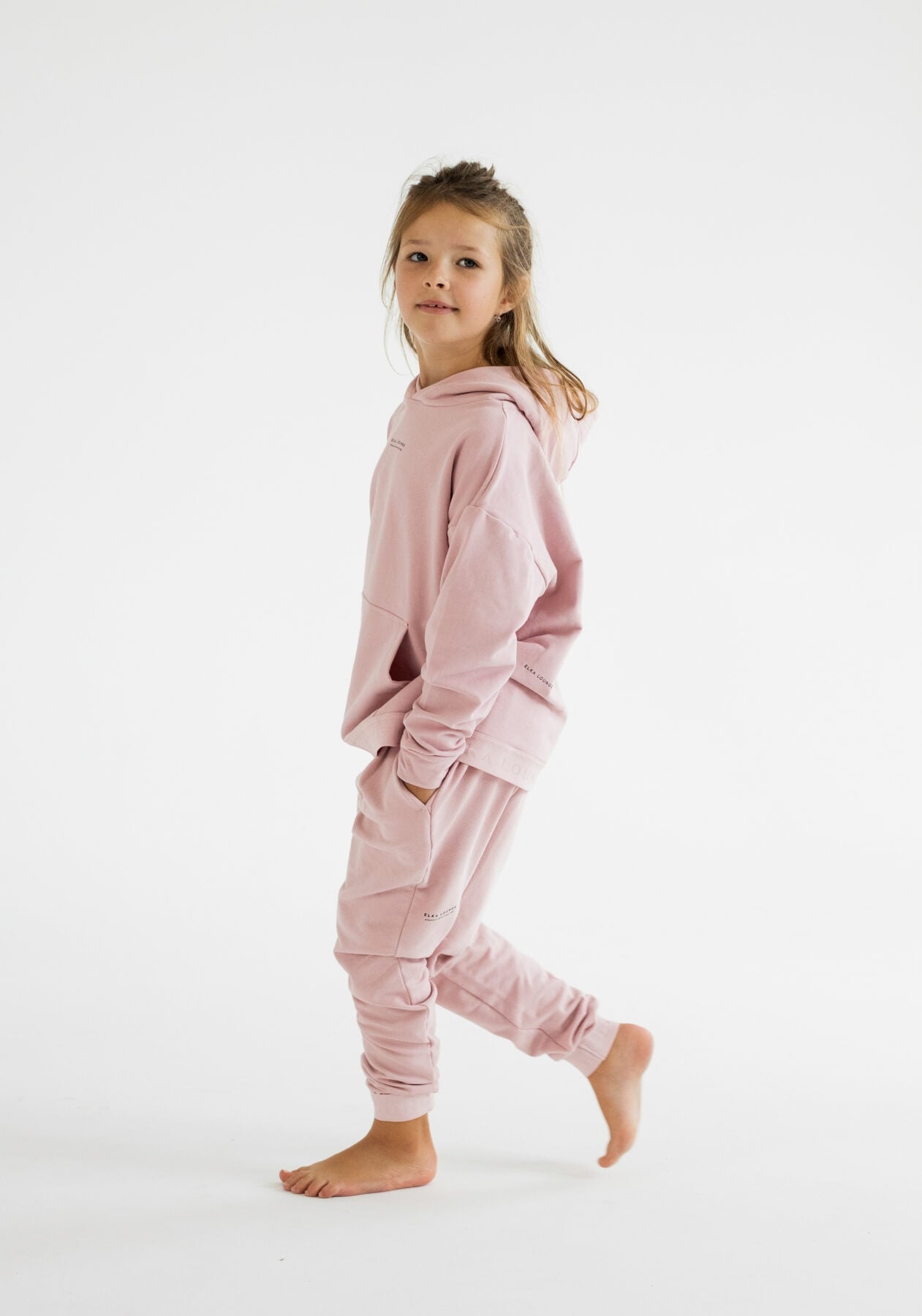 Kids spodnie dresowe bawełna organiczna Bailet slipper-Pink