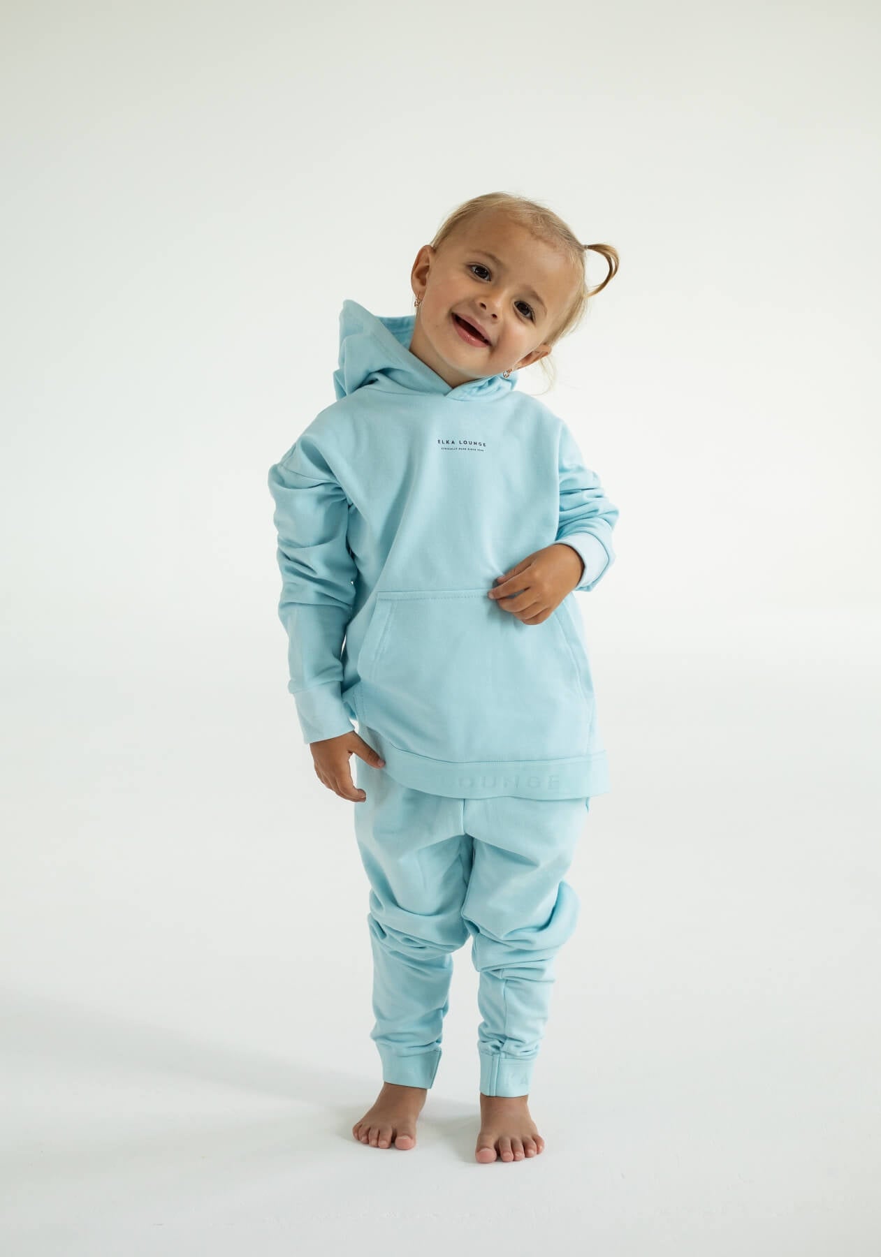 Kids sweatpants organic cotton Sky blue