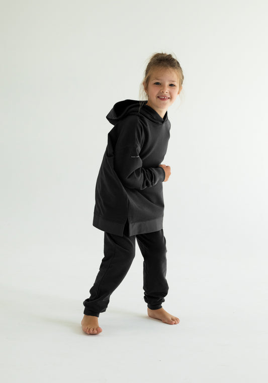 Kids spodnie dresowe bawełna organiczna Black - Oversized