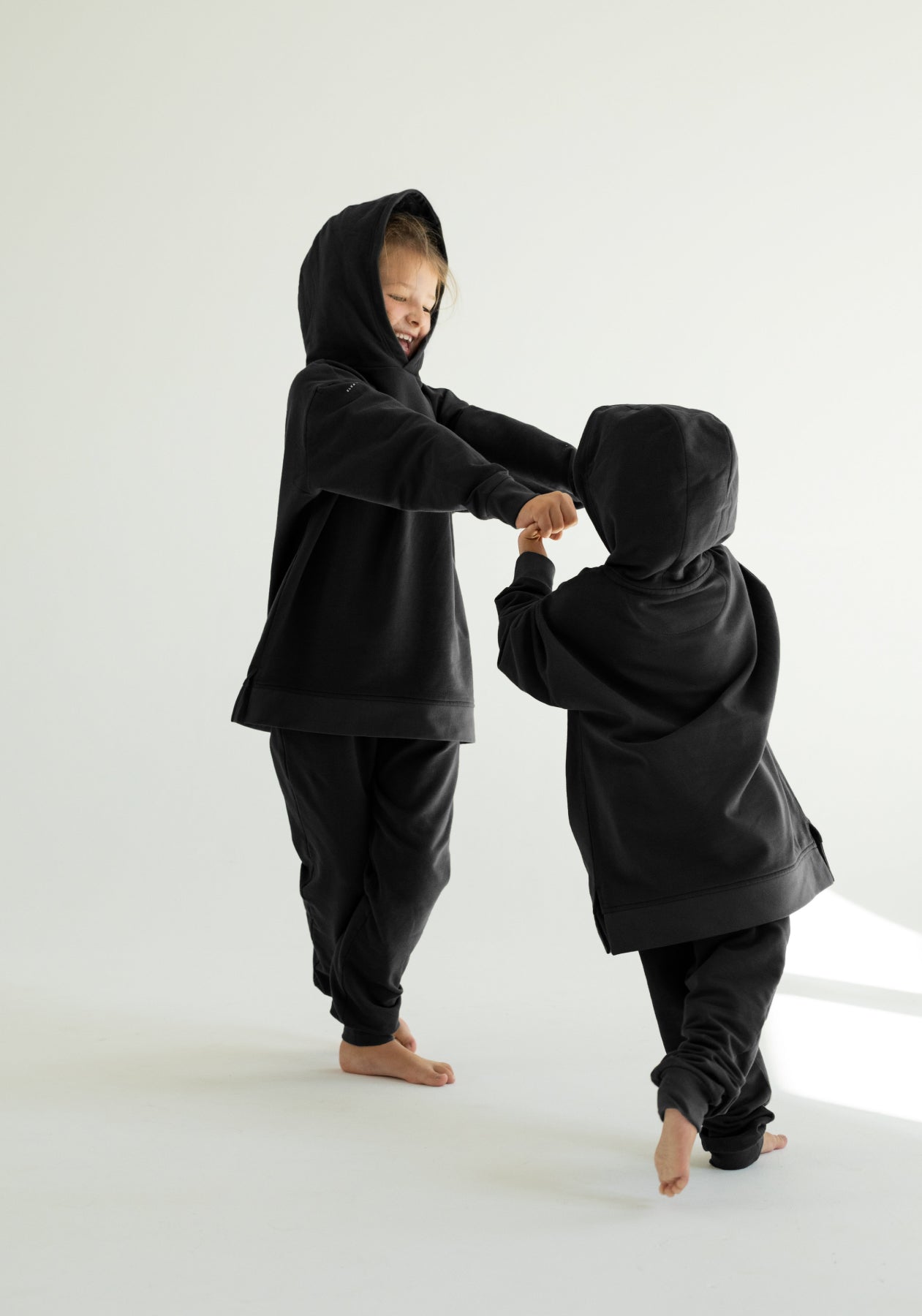 Kids Sweatpants organic cotton Black - Oversized