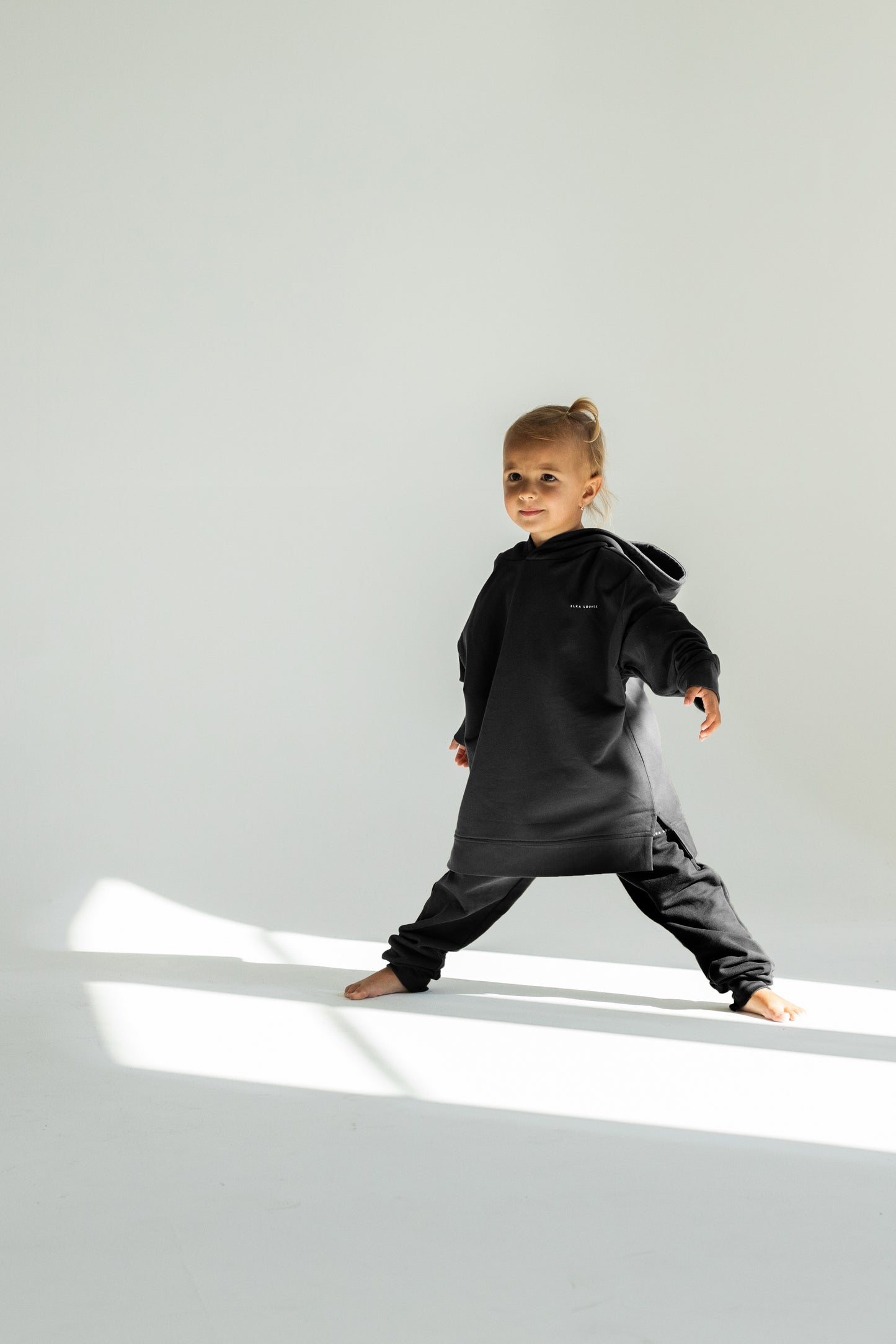 Kids Sweatpants organic cotton Black - Oversized