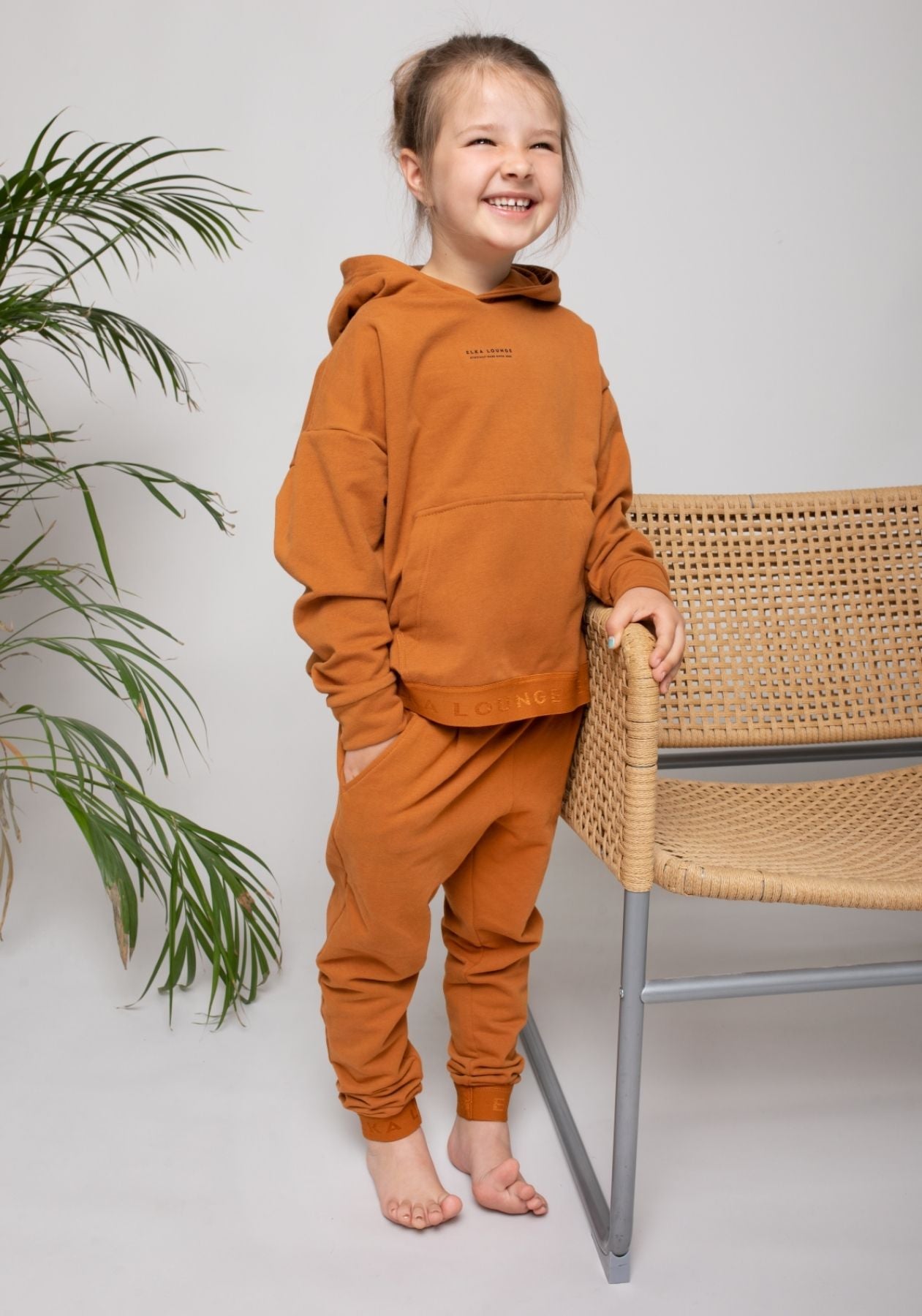 Children's hoodie organic cotton Burnt ochre - regular