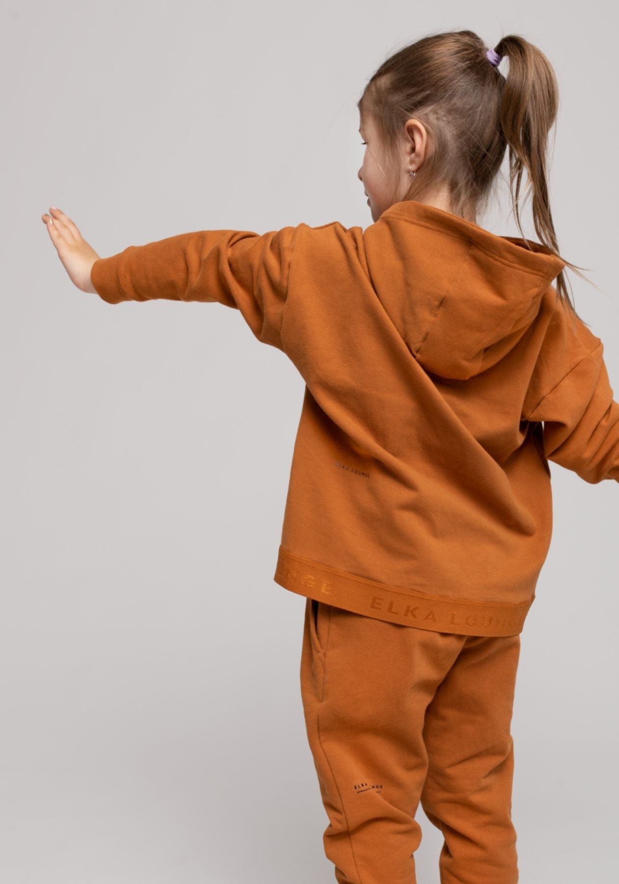Children's bluza bawełna organiczna Burnt ochre - regular