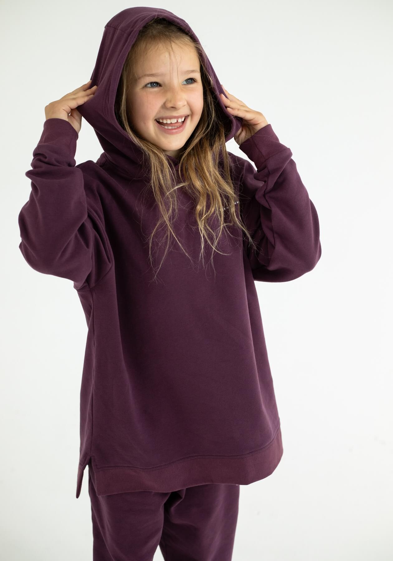 Children's bluza bawełna organiczna Purple - Oversized