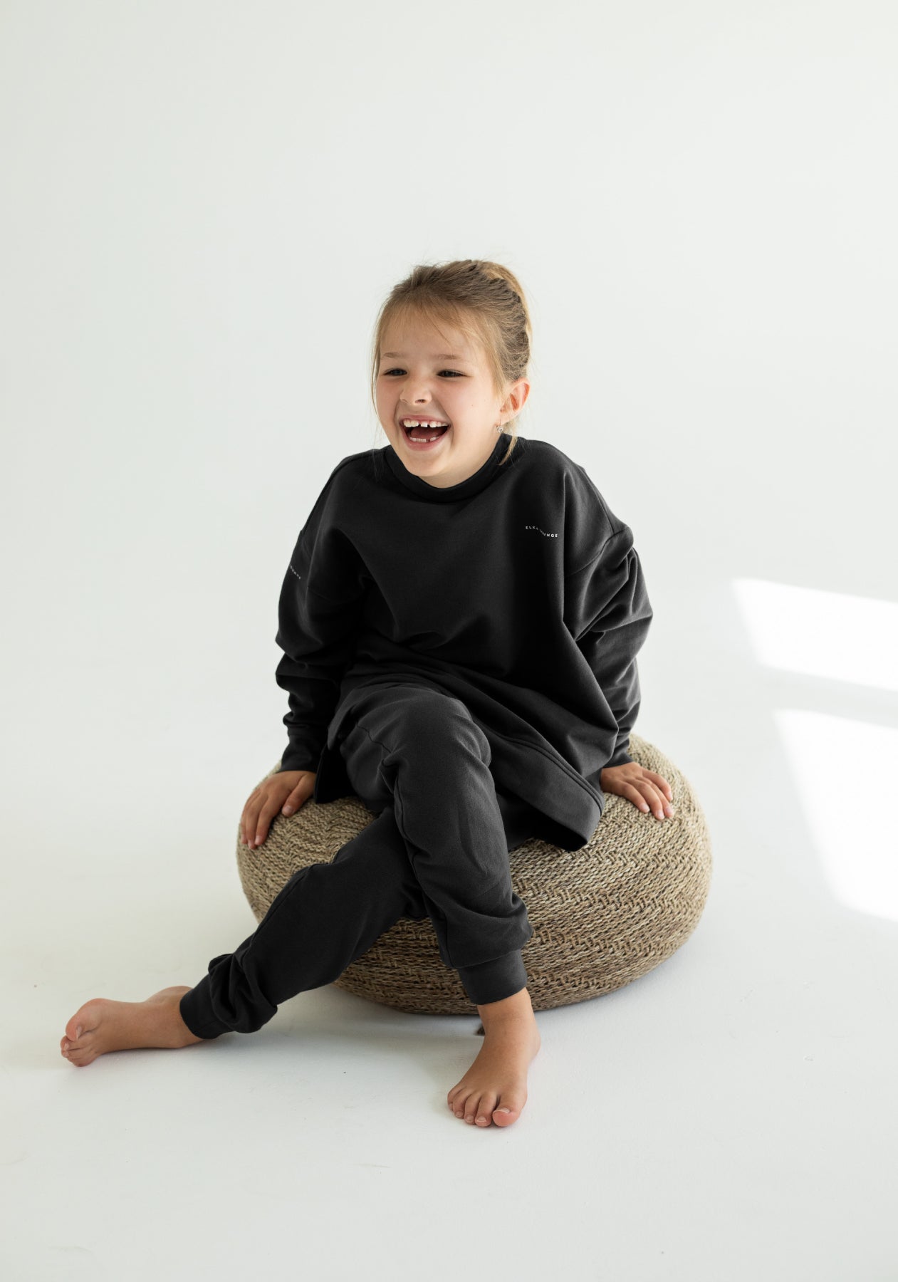 Children's bluza bawełna organiczna Black - Oversized
