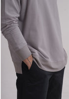 Pánská mikina bez kapuce z biobavlny brushed - Oversized