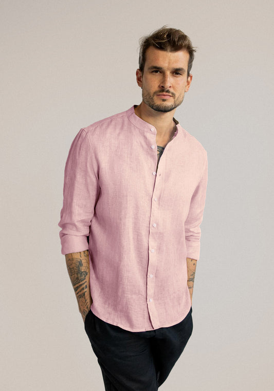 Men linen shirt Winter Rose Limited edition