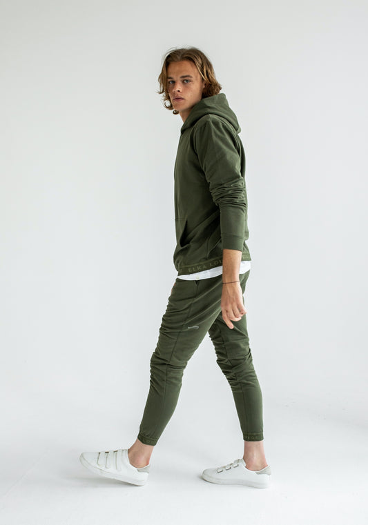 Men sweatpants organic cotton lounge brushed - regular