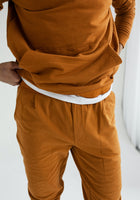 Men sweatpants organic cotton lounge brushed - regular