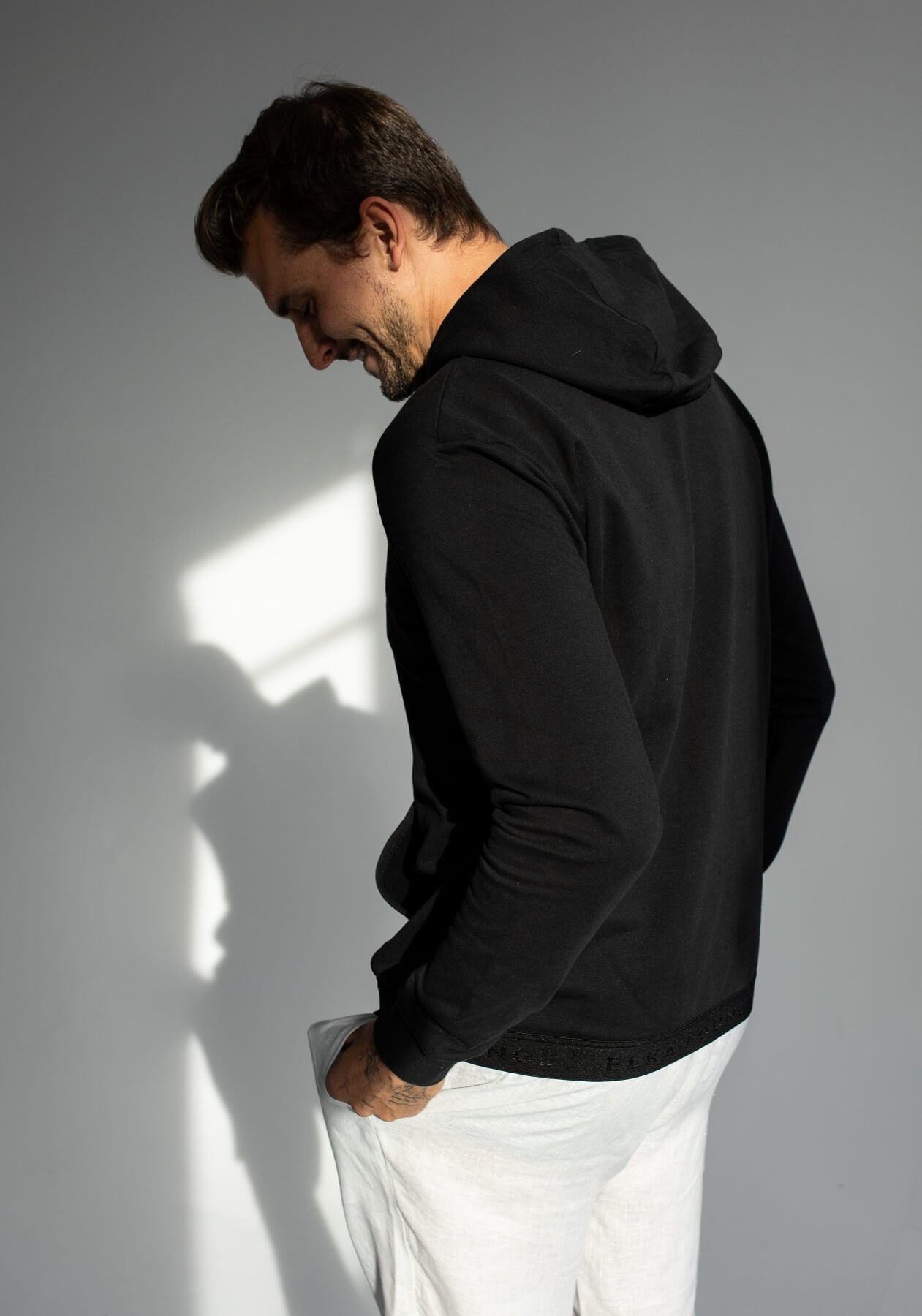 Men sweatshirts organic cotton Black - regular