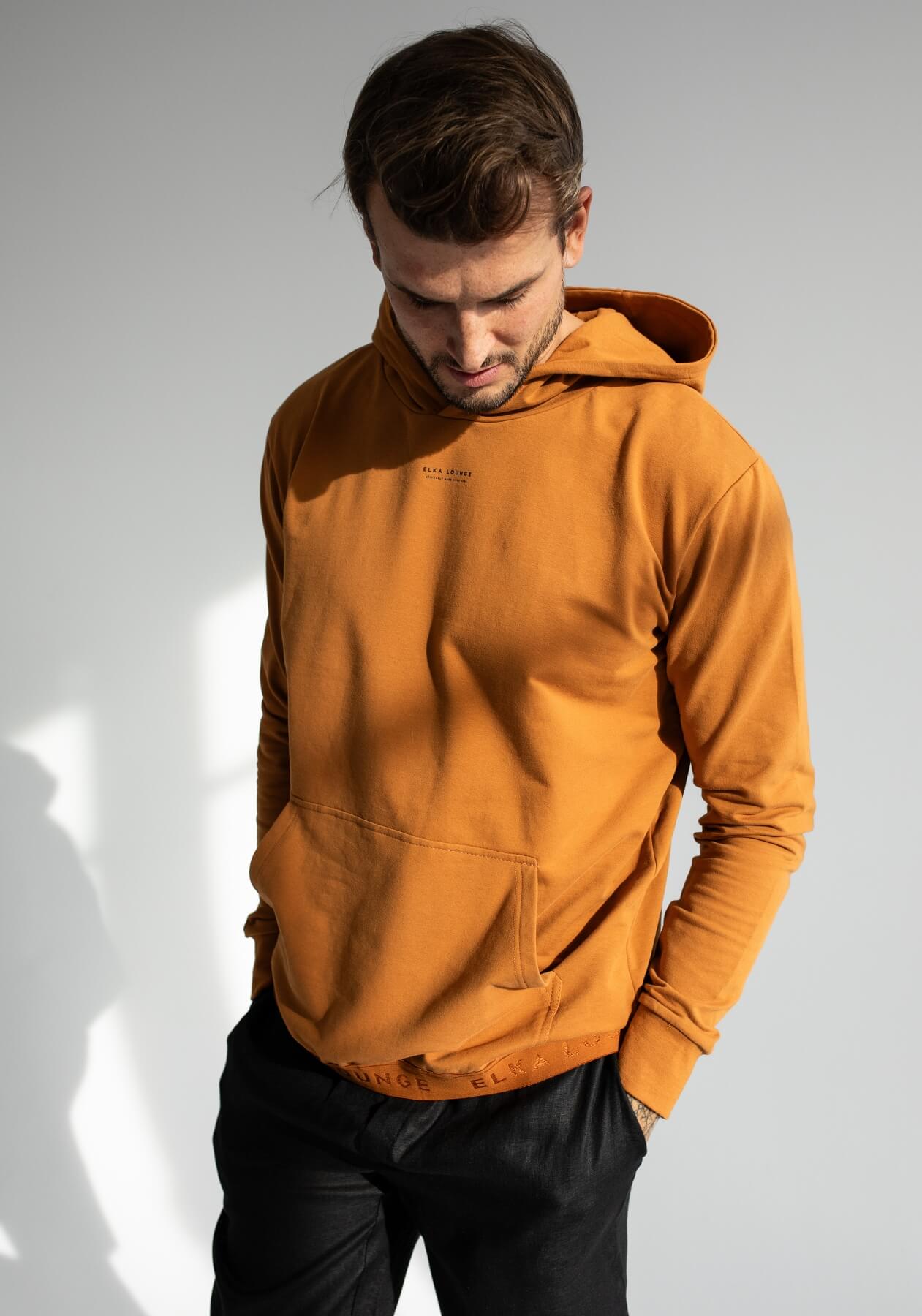 Men sweatshirt organic cotton Burnt ochre - regular