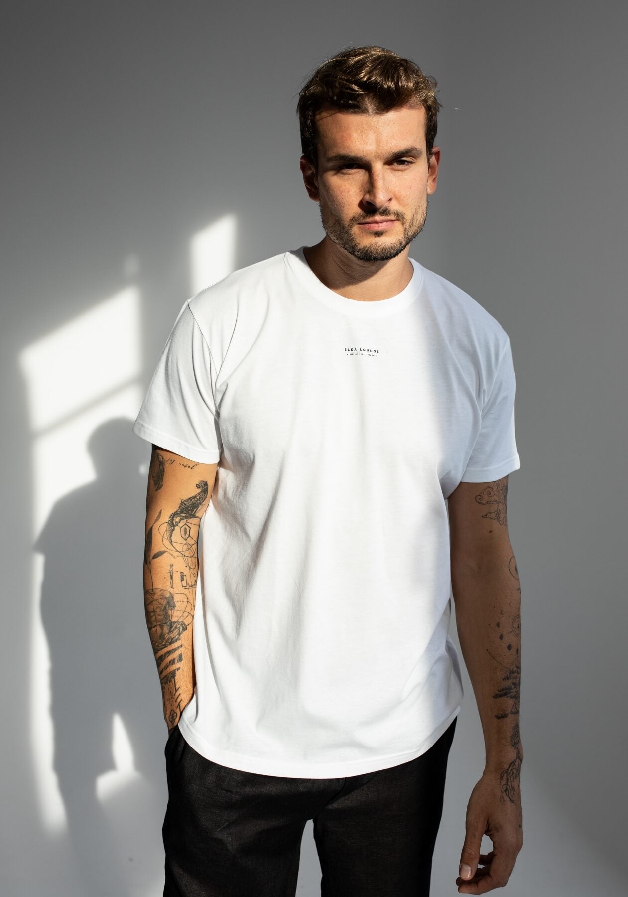 Men t-shirt organic cotton Optical white regular