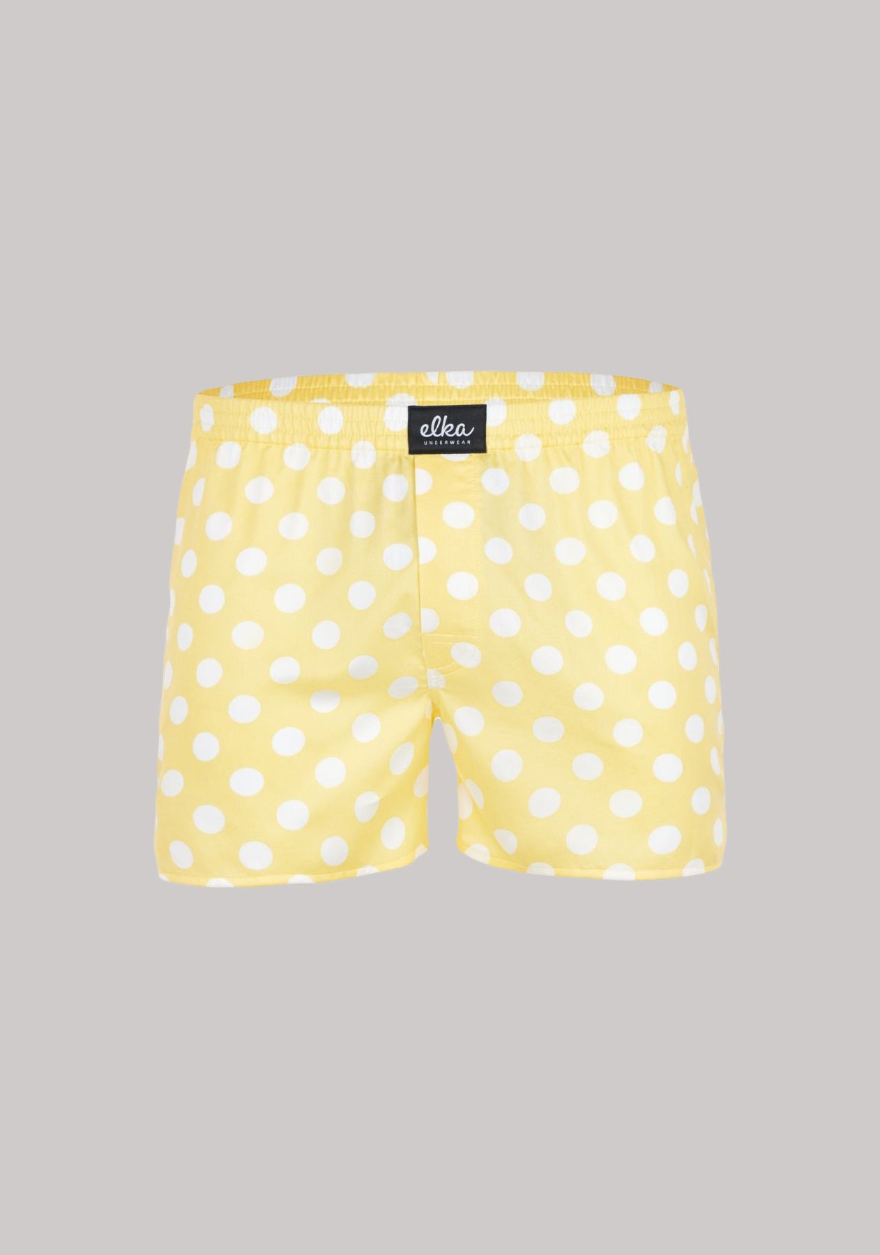 Pánské kraťasy-trenýrky Yellow with big polka dots