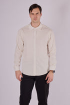 Men's organic cotton shirt with collar - regular fit