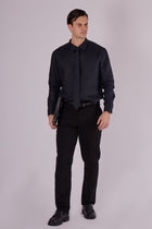 Men's linen shirt with collar - regular fit