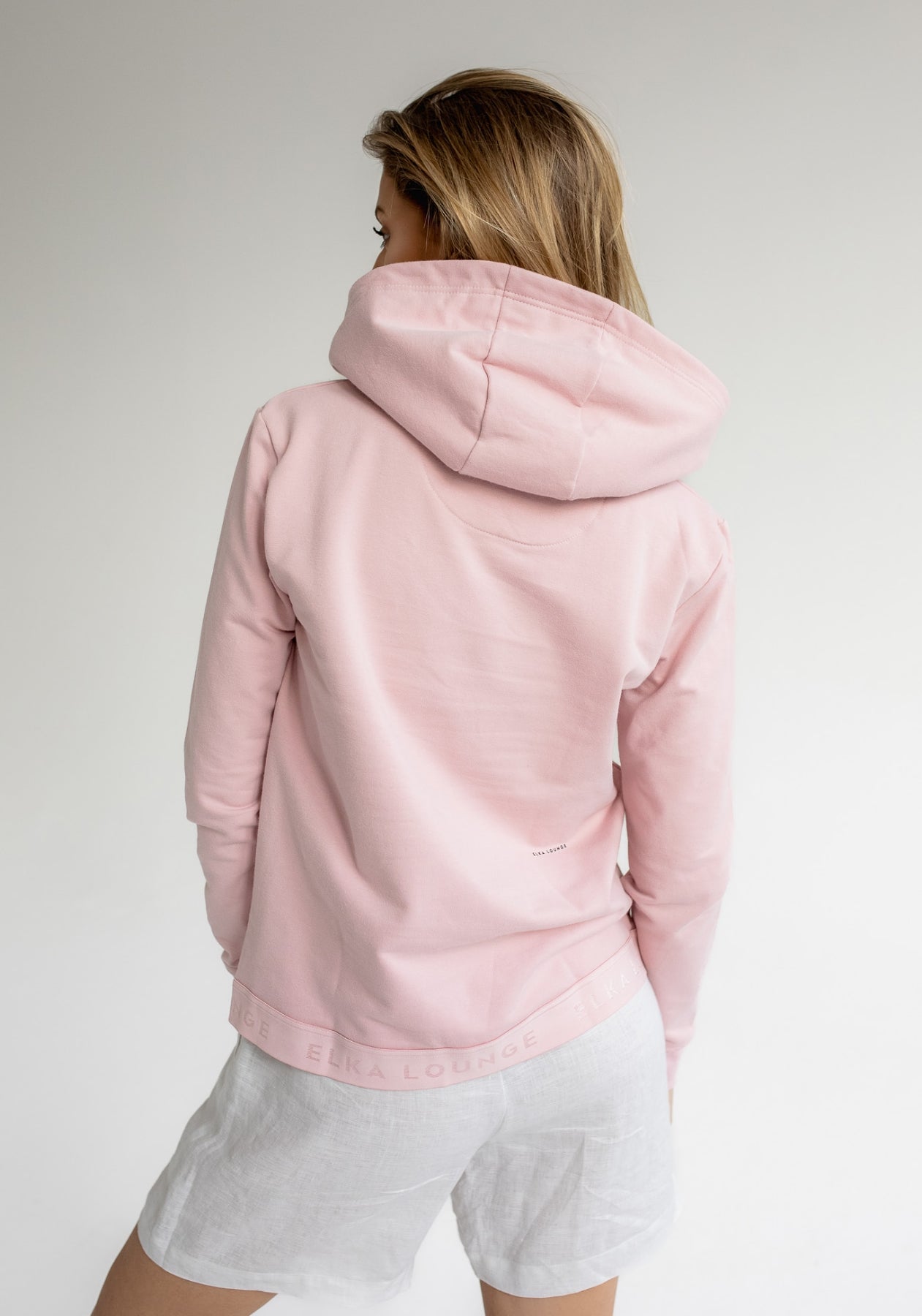 Women hoodie organic cotton Bailet slipper-Pink - regular